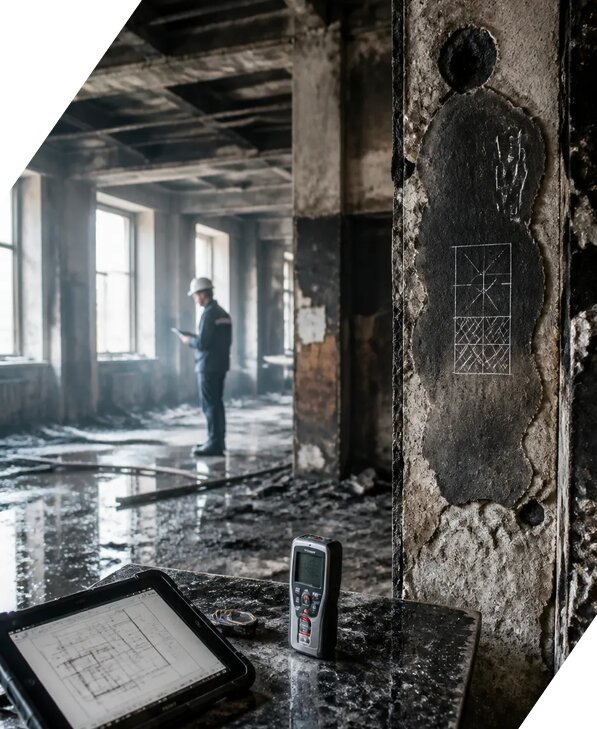Обследование зданий после пожара в Чайковском от 15182 р. | ЭкспертизаРоссия