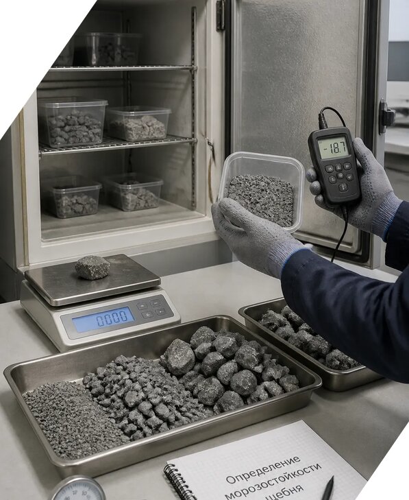 Определение морозостойкости щебня в Чайковском от 3542 р. | ЭкспертизаРоссия