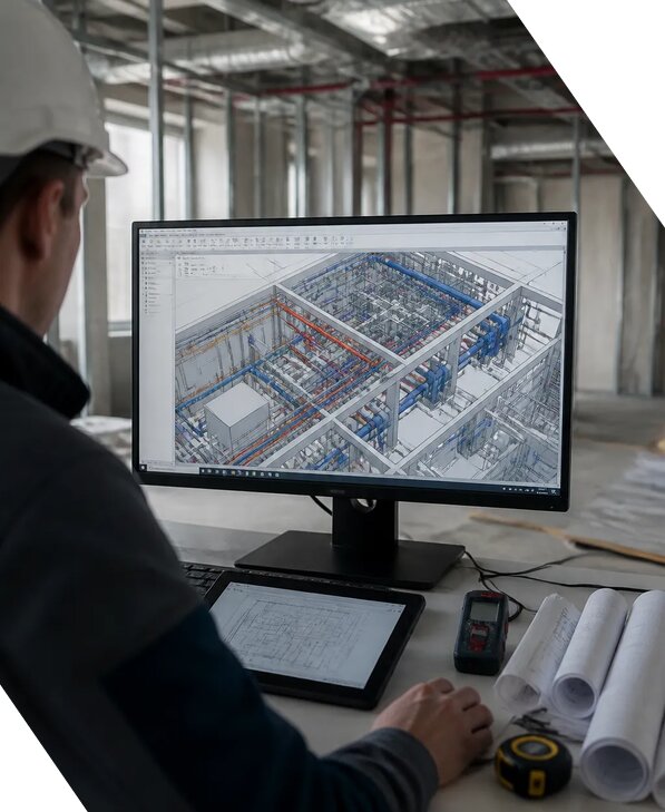 Создание BIM модели инженерных сетей для объектов в Чайковском